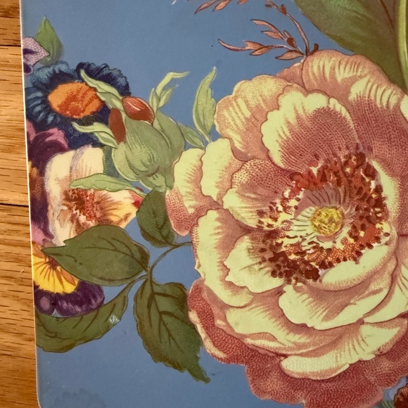 Mackenzie Childs Set of 2 Place Mats Boards Flowers Blue - Picture 3 of 16